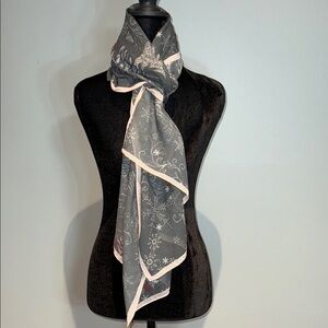 CJ Banks Gray and Pink holiday scarf
